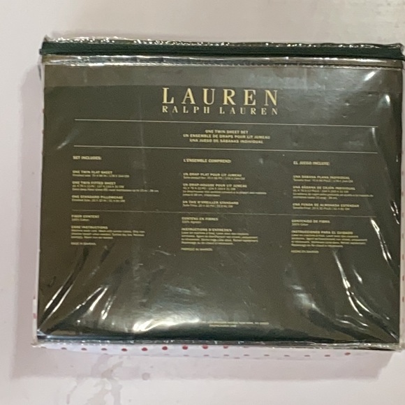 Lauren Ralph Lauren one twin sheet set red polka dot bed sheets - Picture 4 of 16